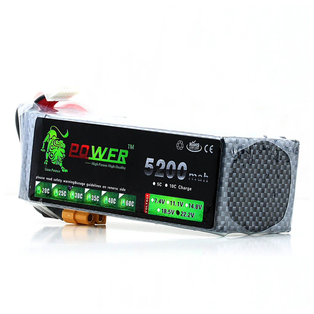 22.2V 6S 5200mah 30C Lipo Battery Power For Trex RC Heli Quadcopter