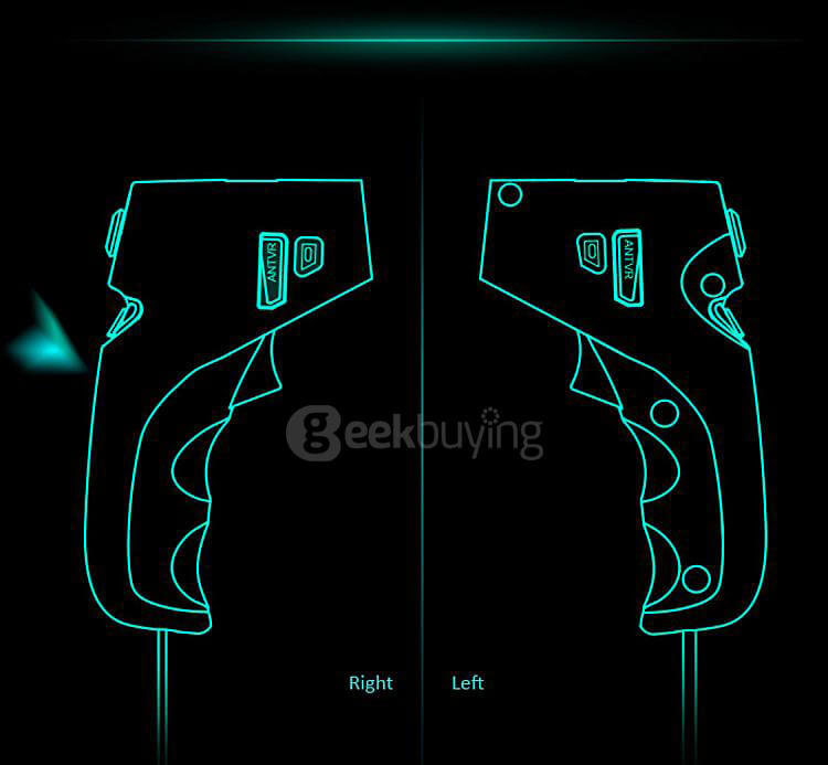 ANTVR Motion Sensing Vibration Controller Gamepad for 3D VR Virtual Reality Headsets - Black