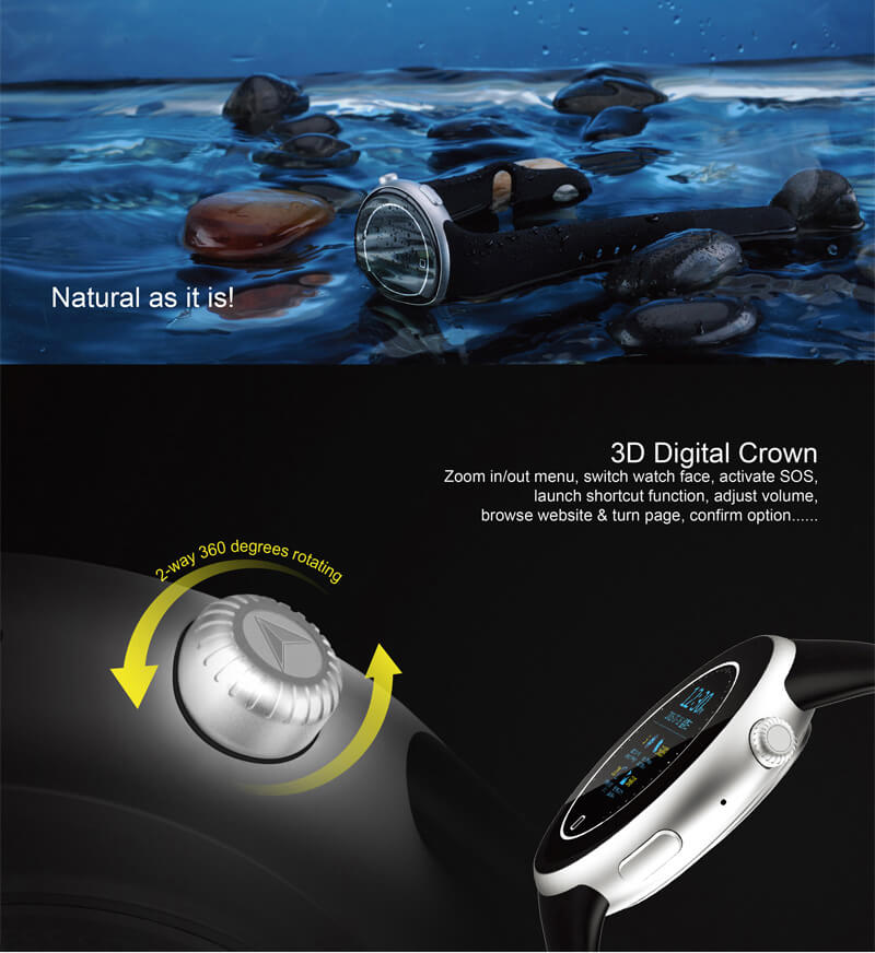 Aiwatch C5 Sports Smartwatch Phone MTK2502 Heart Rate Monitor IP67 Fitness Tracker 1.22