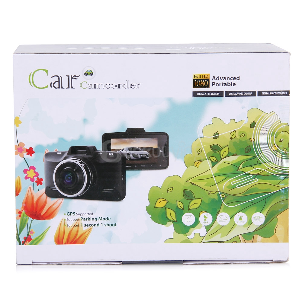Blackview GS98C Ambarella A7LA70 2.7inch LCD Full HD Car DVR 2304*1296P 30fpc 178 Wide Angles Video Recorder with G-Sensor GPS - Black