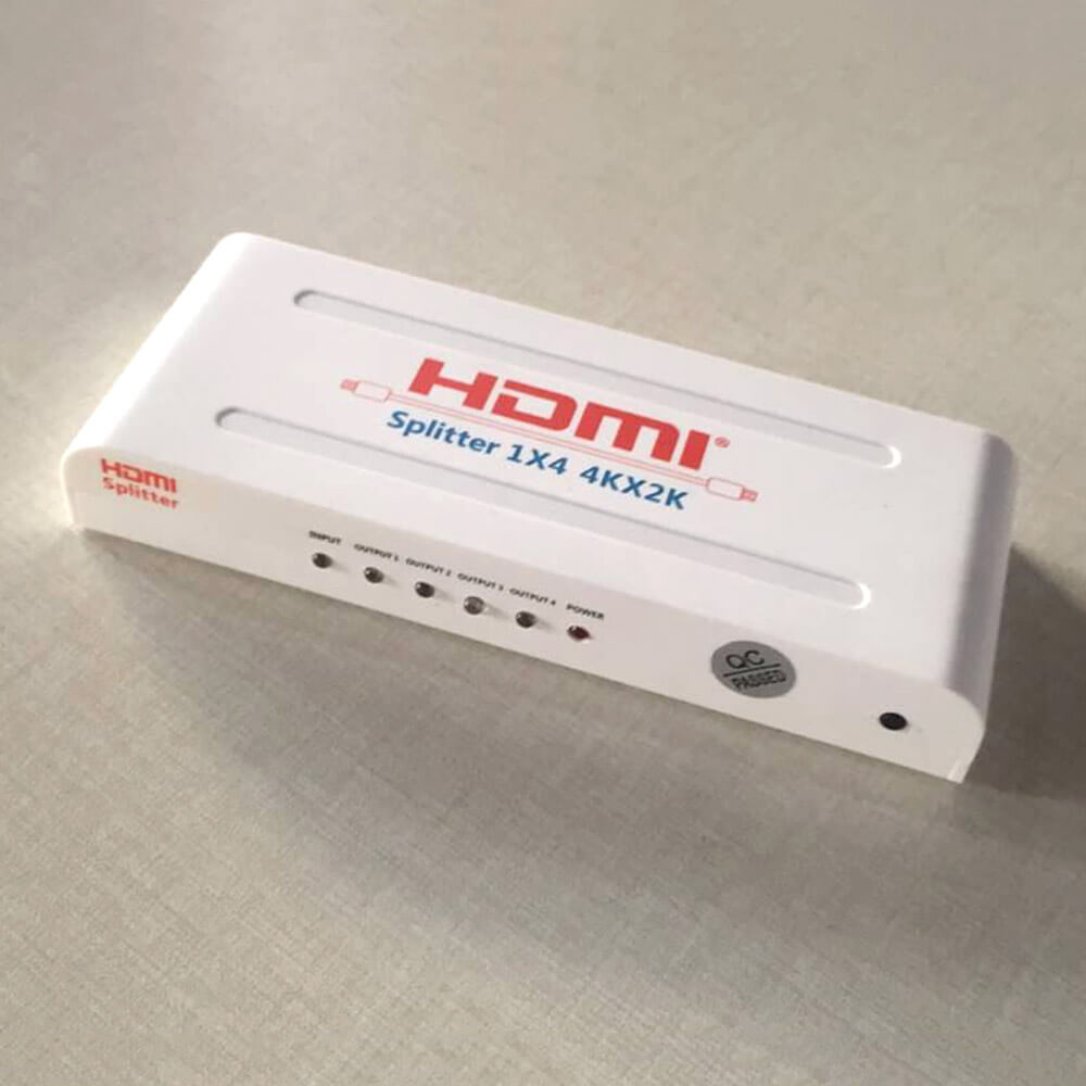 VK-104A HDMI 1.4 Splitter 1x4 4K*2K HD 1080P 3D Video Converter Adapter - White