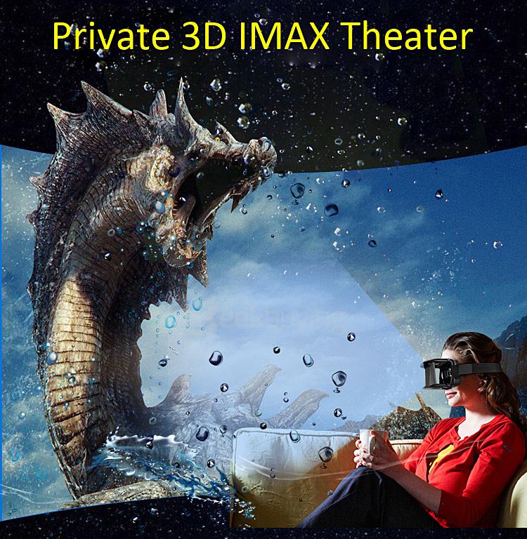 ANTVR Foldable 3D VR Virtual Reality Headset 100FOV IPD Adjustable Distortionless for 4.5-6.0inch Smartphones - Black