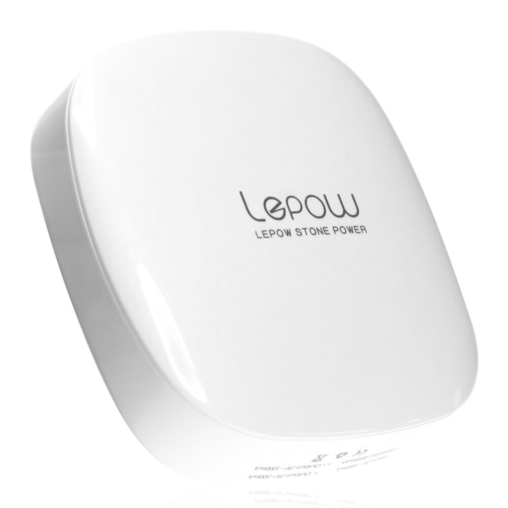 Lepow Colorful Moonstone 3000mAh Smart Power Bank Portable External Battery for Universal Mobile Phone - White