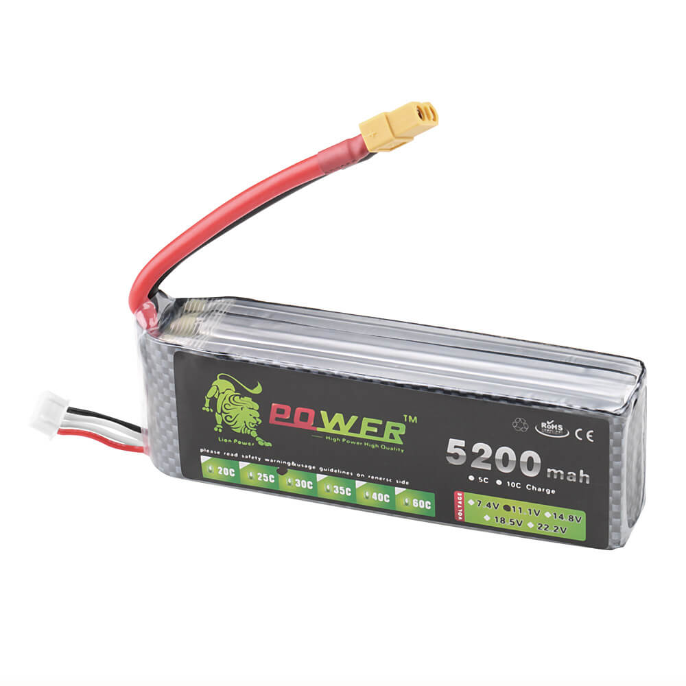 11.1V 5200mAh 3S 30C Lipo Li-Po Lipoly Battery for Trex 450 RC Helicopter