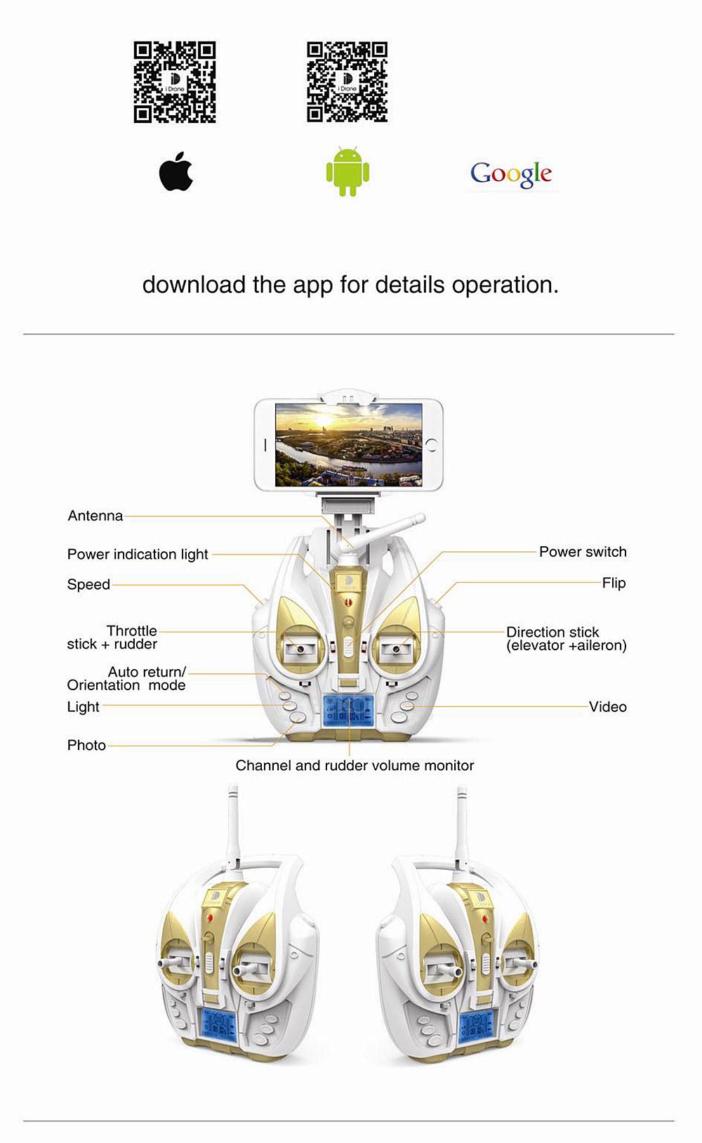 Yi Zhan Yizhan i6W WIFI FPV With 720P Camera 3D Flip 5.8G 6 Axis RC Hexacopter RTF