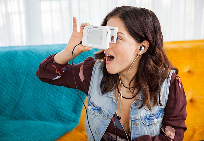 3D VR CASE Virtual Reality VR Box FOV75 VR Lens Cover For Apple iPhone 6 6S Plus - Black