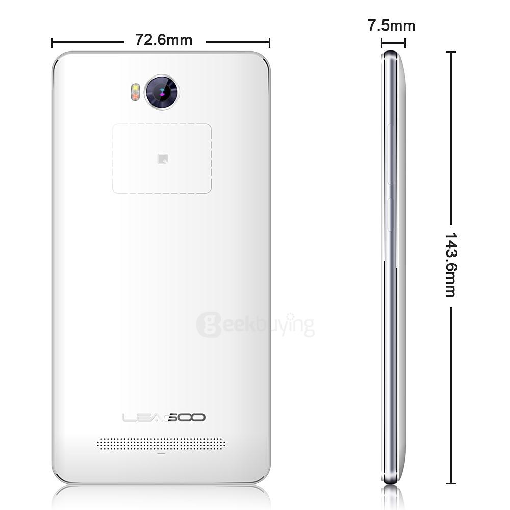 LEAGOO ALFA 2 5.0inch IPS HD Android 5.1 Smartphone MT6580 Quad Core 1.3GHz 1GB RAM 16GB ROM 3G GPS 13.0MP Camera -White