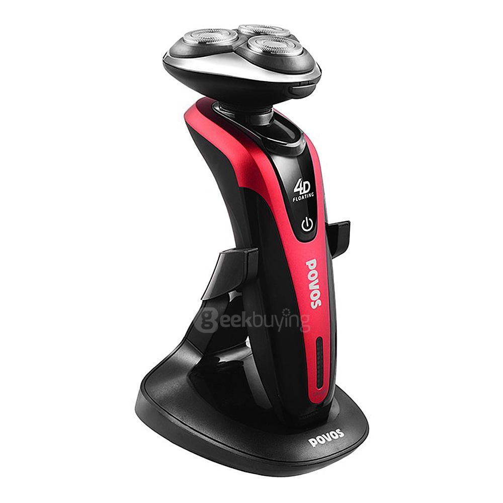 POVOS PD9209Q Professional 4D Fully Washable Soft-touch Switch Shaver 360 Degrees Rotation Triple Head Trimmer