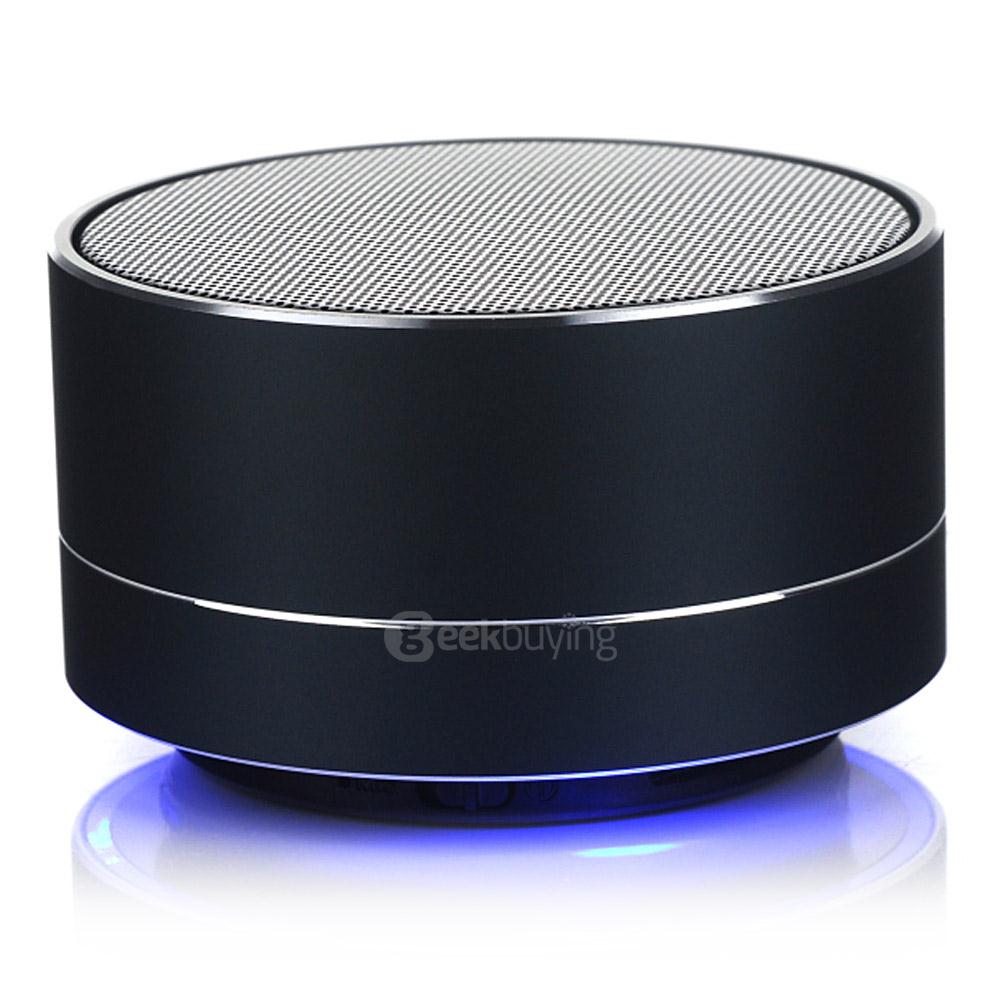 A10 A2DP Handsfree Bluetooth4.0 Speaker Aluminum Portable Mini Wireless MP3 Player - Black