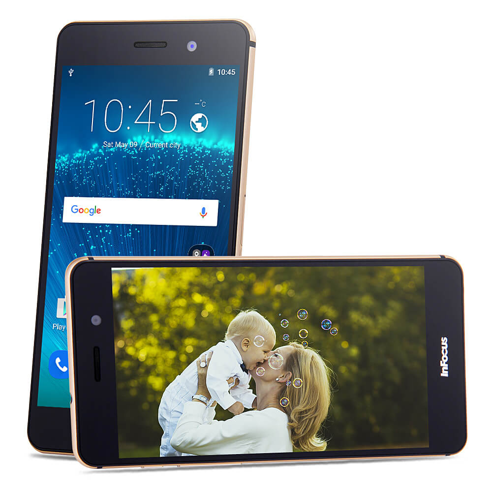 Infocus M560 5.2inch FHD 4G FDD LTE Mobile Phone MTK6753 64bit Octa Core 1.3GHz 5.0MP+13.0MP 2450mAh Android 5.1 2GB RAM 16GB ROM Quick Charge- Gold