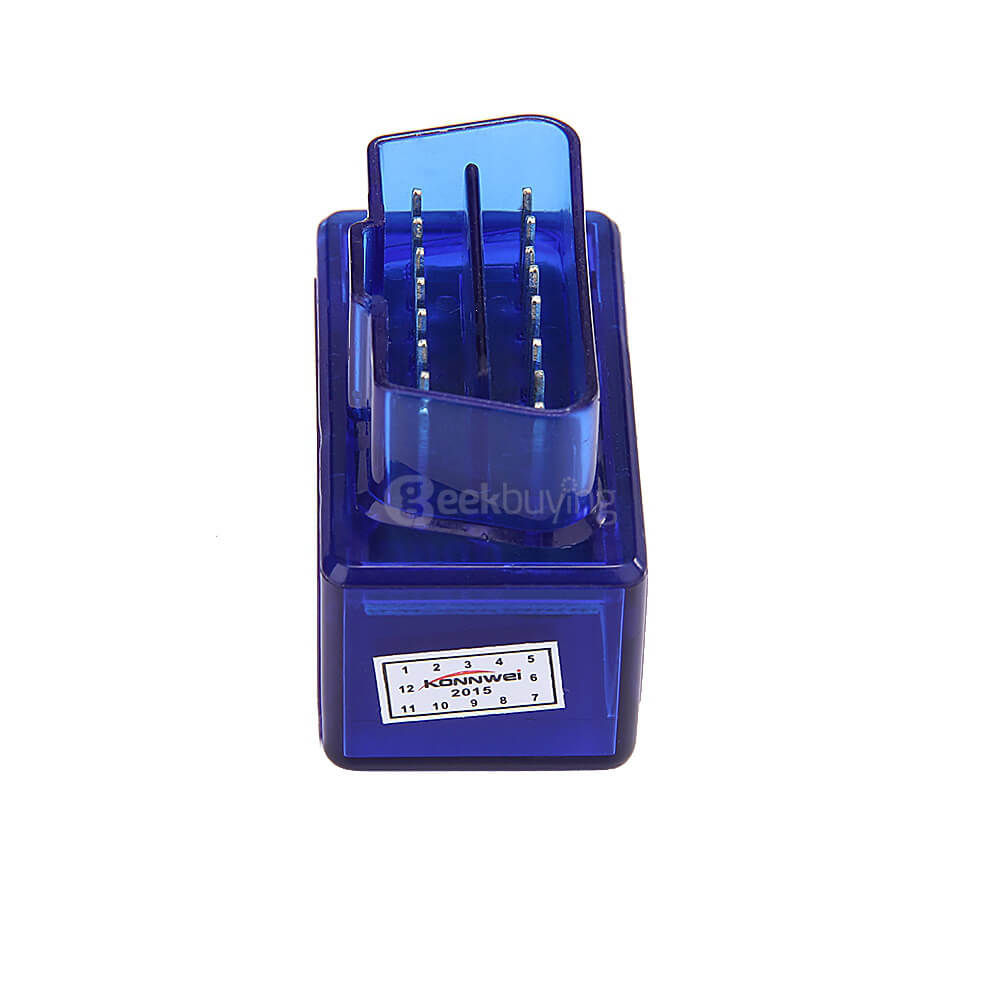 MINI ELM327-K OBDII Bluetooth Car Diagnostic Wireless Transceiver Dongle - Blue