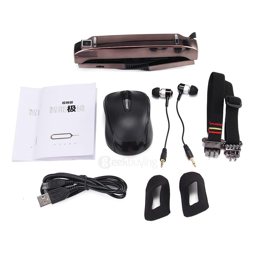 VISION-800 3D Video Glasses 3D Goggles Android 4.4 MTK6582 1G/2G 5MP AC WIFI BT4.0 2060P MIC