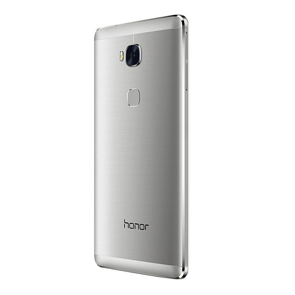 HUAWEI HONOR 5X 5.5inch FHD Android 5.1 2GB 16GB 4G LTE Smartphone 64bit Qualcomm Snapdragon 616 Octa Core Touch ID 5.0MP+13.0MP Metal Body 3000mAh - Silver