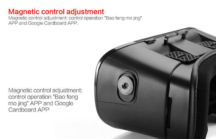 V11 3D Immersive VR Virtual Reality Headset F0V98 IPD Focus Adjustable Magnet Control for 4.0 - 6.0inch Smartphones - Black