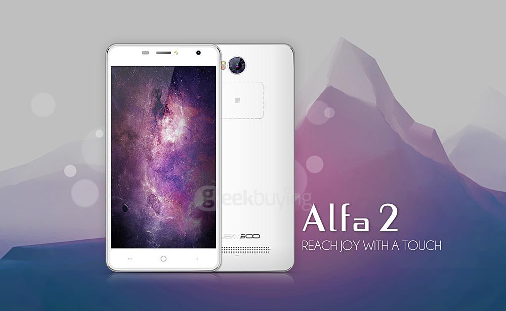 LEAGOO ALFA 2 5.0inch IPS HD Android 5.1 Smartphone MT6580 Quad Core 1.3GHz 1GB RAM 16GB ROM 3G GPS 13.0MP Camera -White