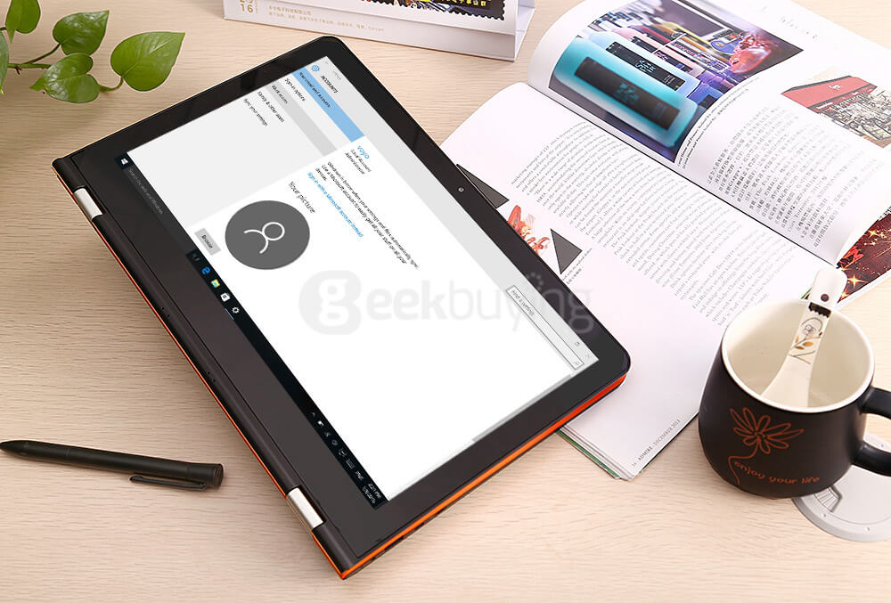 Voyo VBook V3 Flagship 4G Ultrabook 13.3 inch Windows10 4GB/128GB Stylus Tablet Intel Core M3-6Y30 Dual Core 2.2GHz IPS 1920*1080 HDMI - Orange