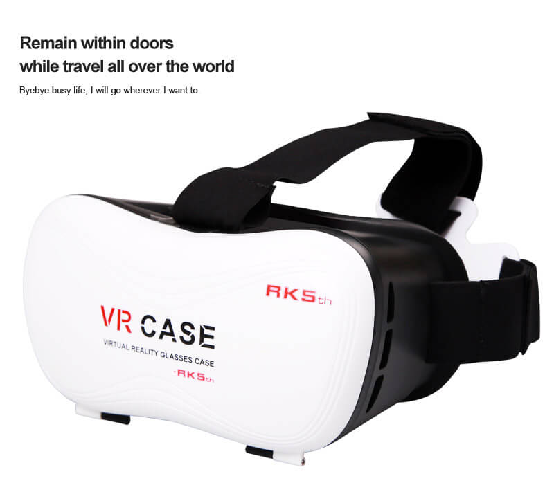 VR Case 5 3D Virtual Reality VR Headset IPD Focus Adjust FOV90 Gamepad Blu-ray Proof Toughened Glass for 3.5 - 6inch Smartphones