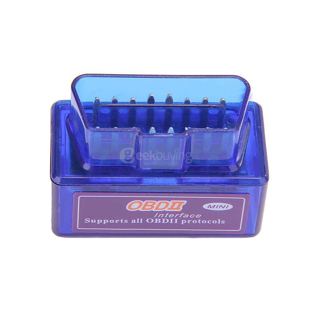 MINI ELM327-K OBDII Bluetooth Car Diagnostic Wireless Transceiver Dongle - Blue