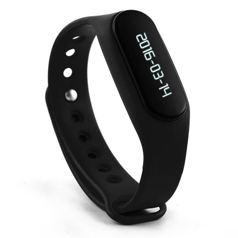 New Kimlink Bluetooth 4.0 Smart Bracelet Heart Rate Monitor Fitness Sports Tracker IP56 TPU Smartband for Android iOS - Black
