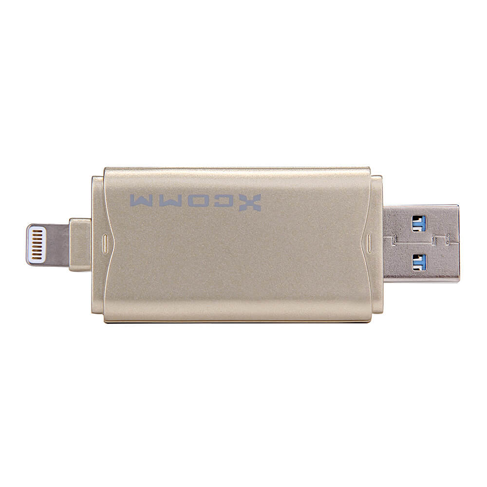 Xcomm XU-209 64GB Phone U Disk with 8pin Interface for iPhone 6S/6S Plus/6/6P/5S - Gold