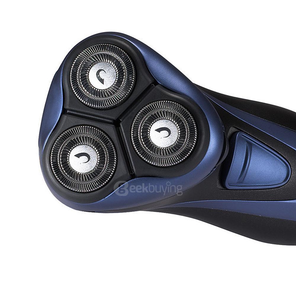 POVOS PW936 Men Washable Rechargeable Rotary Electric Shaver Razor 3D Floating Pop-up Trimmer