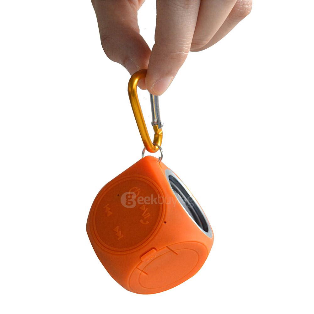 DT-B660 Portable Mini IPX7 Waterproof Bluetooth4.1 Speaker Handsfree Wireless Shower Speaker for Smartphones - Orange
