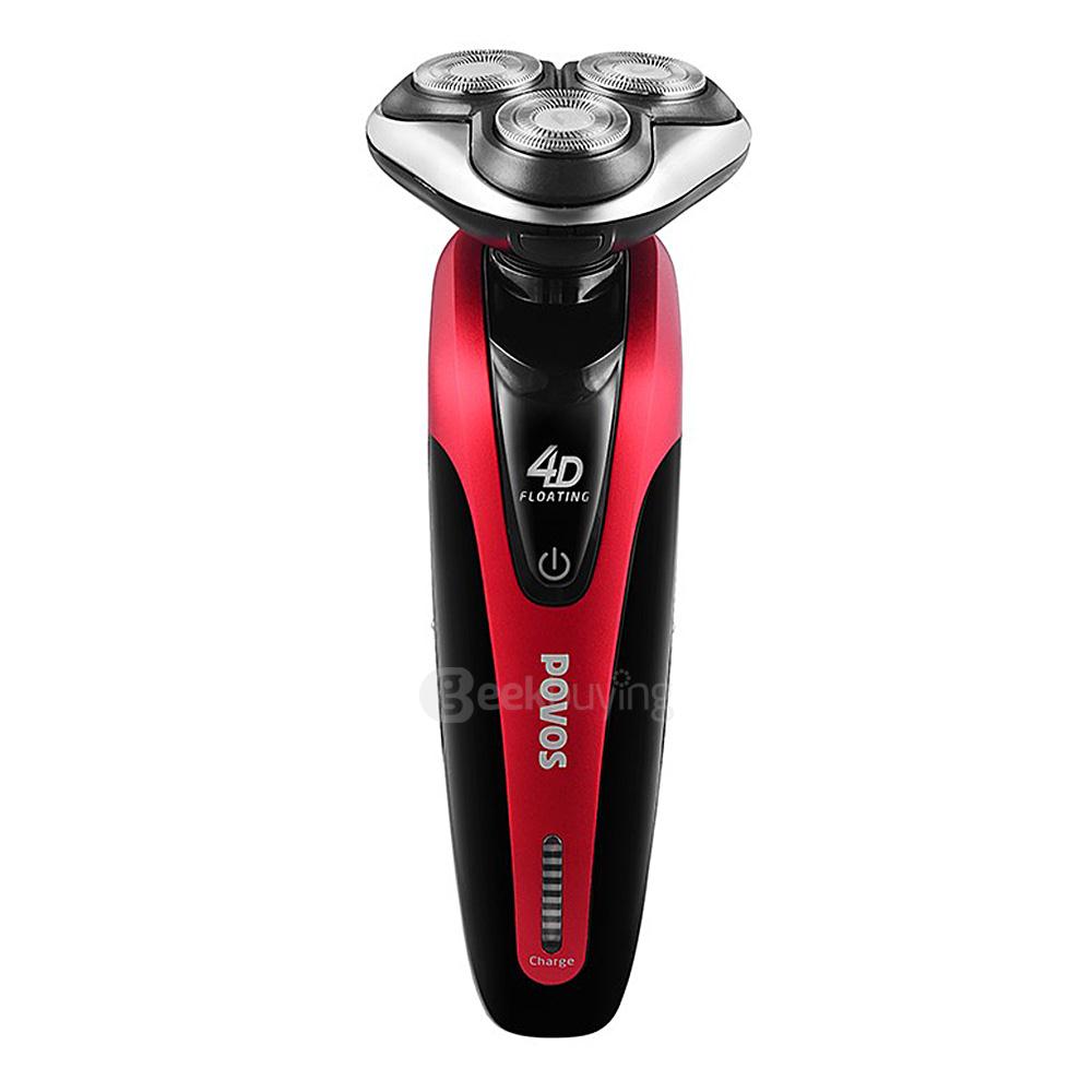 POVOS PD9209Q Professional 4D Fully Washable Soft-touch Switch Shaver 360 Degrees Rotation Triple Head Trimmer
