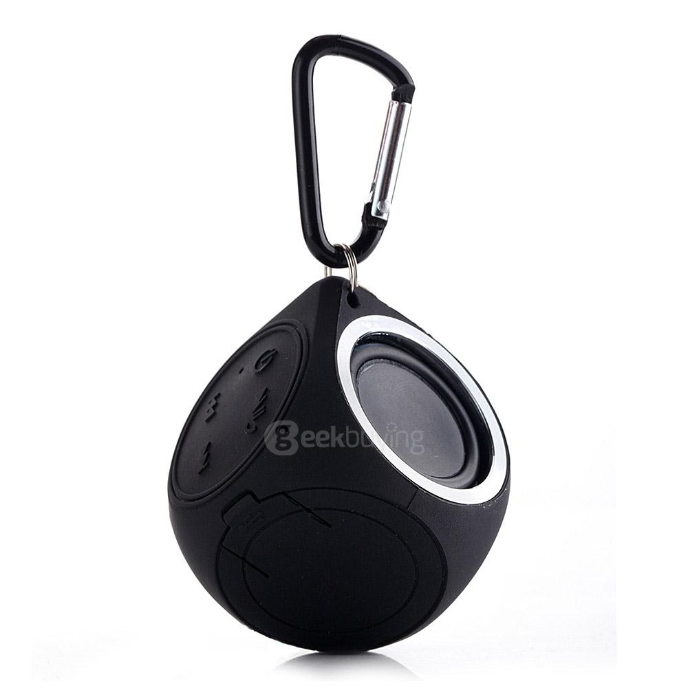 DT-B660 Portable Mini IPX7 Waterproof Bluetooth4.1 Speaker Handsfree Wireless Shower Speaker for Smartphones - Black