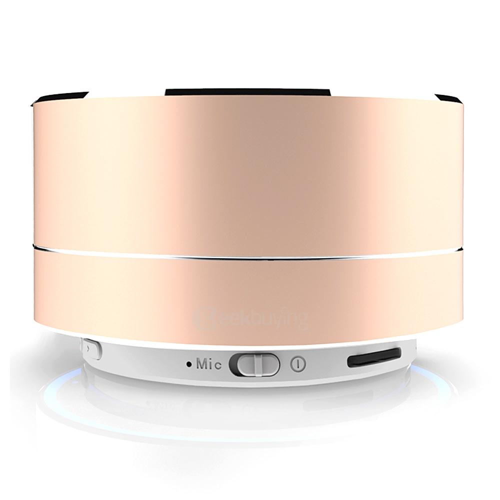 A10 A2DP Handsfree Bluetooth4.0 Speaker Aluminum Portable Mini Wireless MP3 Player - Champagne