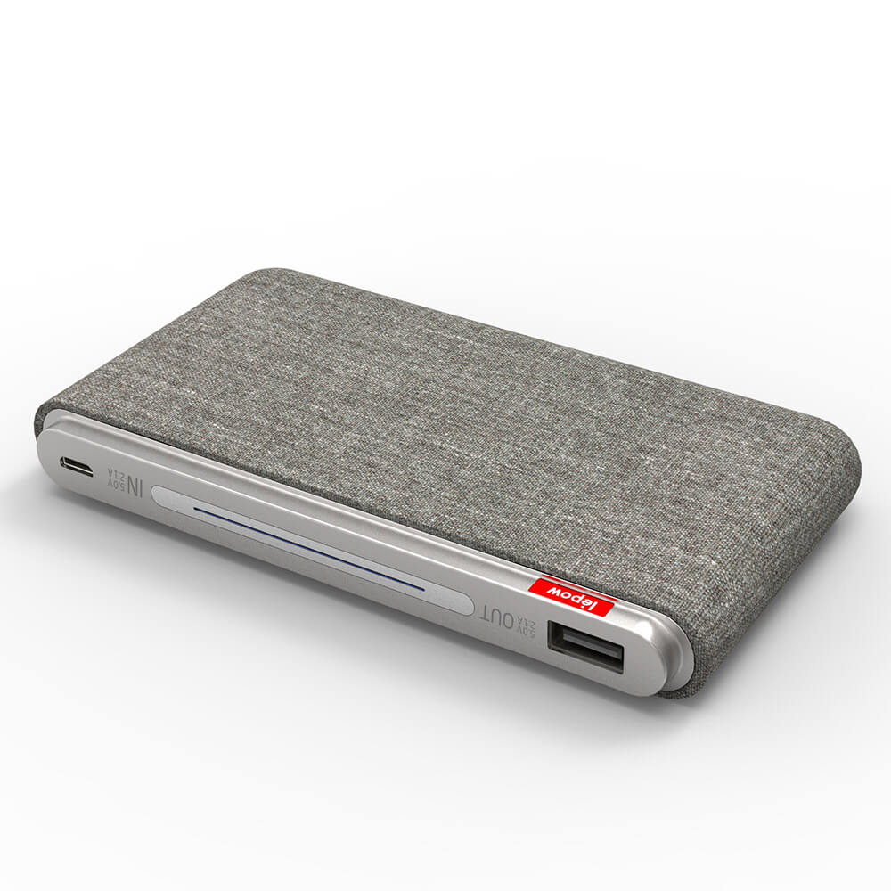 Lepow POKI Series 12000mah Portable Smart Power Bank External Battery - Gray