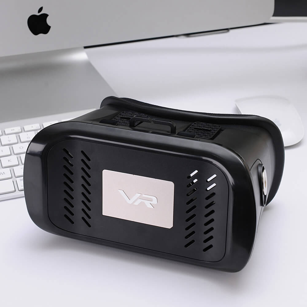 V11 3D Immersive VR Virtual Reality Headset F0V98 IPD Focus Adjustable Magnet Control for 4.0 - 6.0inch Smartphones - Black