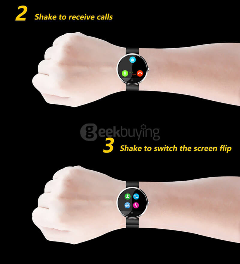 Haier G6 Bluetooth 4.0 Smart Watch MTK2502C Heart Rate Monitor Fitness Tracker Remote Camera 1.22
