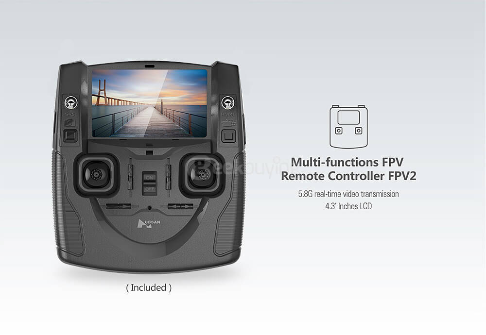 Hubsan X4 H501S 5.8G FPV Brushless With 1080P HD Camera GPS RC Quadcopter RTF - Black