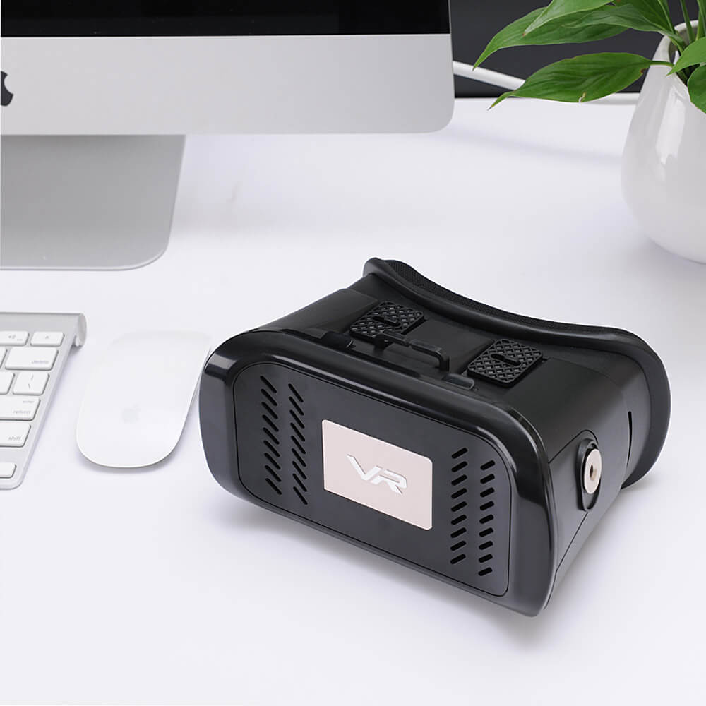 V11 3D Immersive VR Virtual Reality Headset F0V98 IPD Focus Adjustable Magnet Control for 4.0 - 6.0inch Smartphones - Black