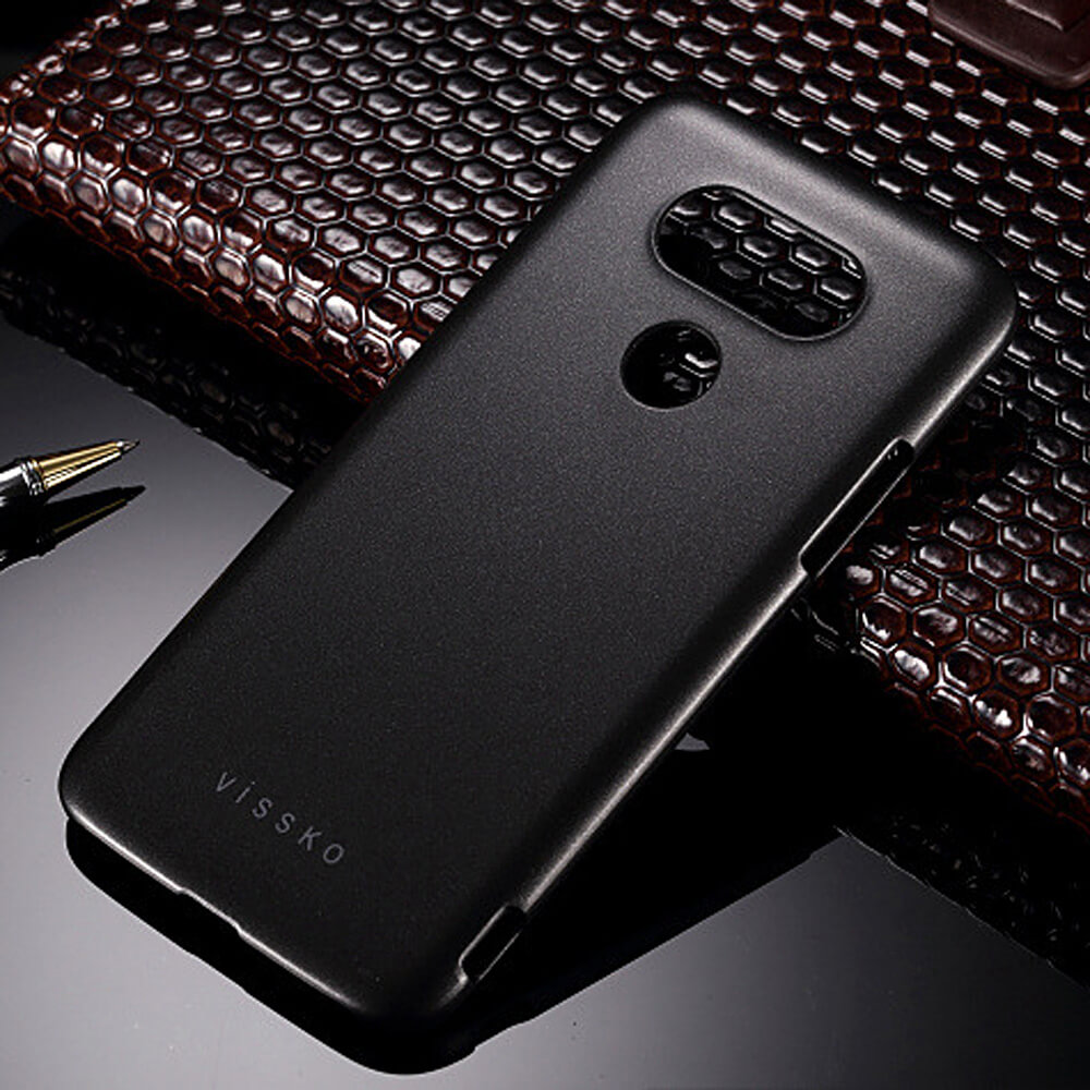 Vissko For LG G5 Phone Case PC Hard Shell Pearly Protective Back Cover - Black
