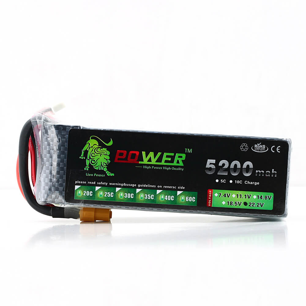 22.2V 6S 5200mah 30C Lipo Battery Power For Trex RC Heli Quadcopter