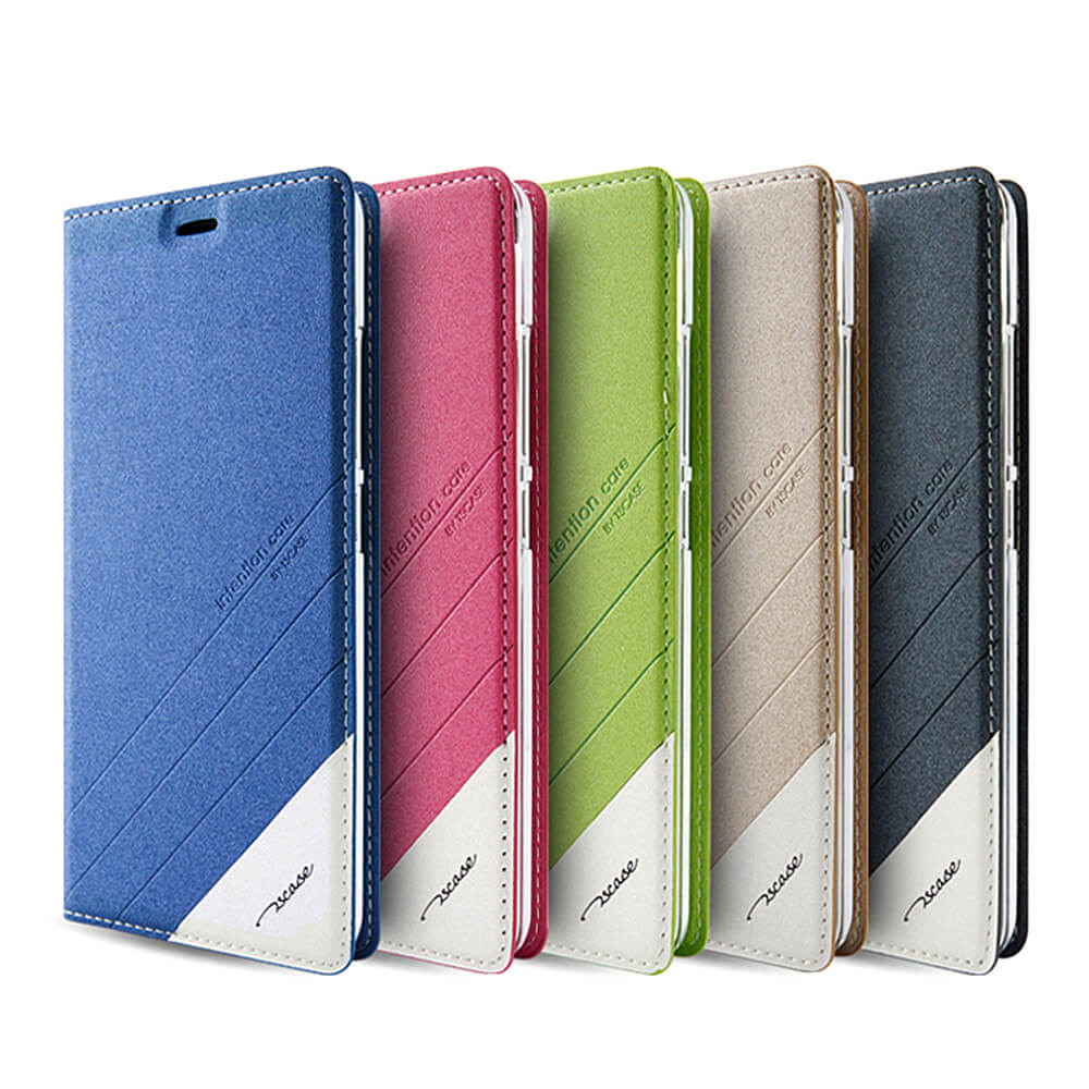 Leather Case For Xiaomi 4S Flip Cover Anti-shock Anti-fall With Wake Up And Sleep Funtion - Rose Red