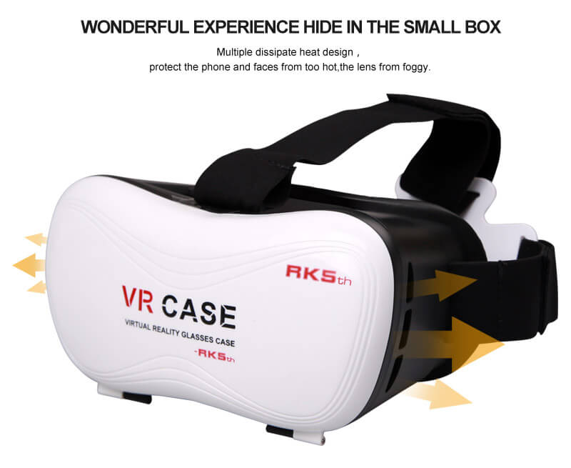 VR Case 5 3D Virtual Reality VR Headset IPD Focus Adjust FOV90 Gamepad Blu-ray Proof Toughened Glass for 3.5 - 6inch Smartphones