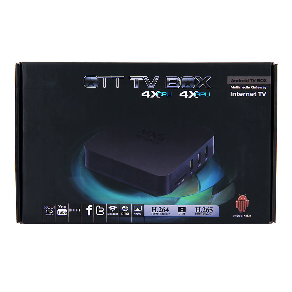 NEXBOX MXQ Amlogic S805 Smart Android TV Box 1GB RAM 8G ROM H.265 Hardware Decode WIFI Miracast DLNA