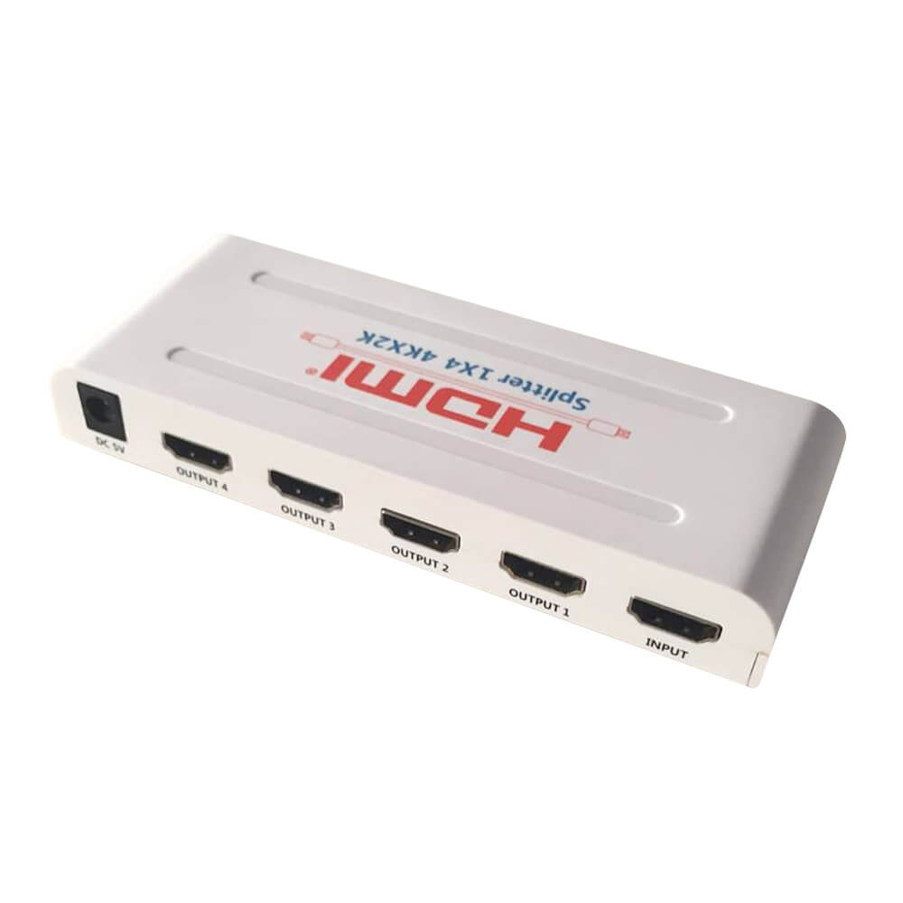 VK-104A HDMI 1.4 Splitter 1x4 4K*2K HD 1080P 3D Video Converter Adapter - White