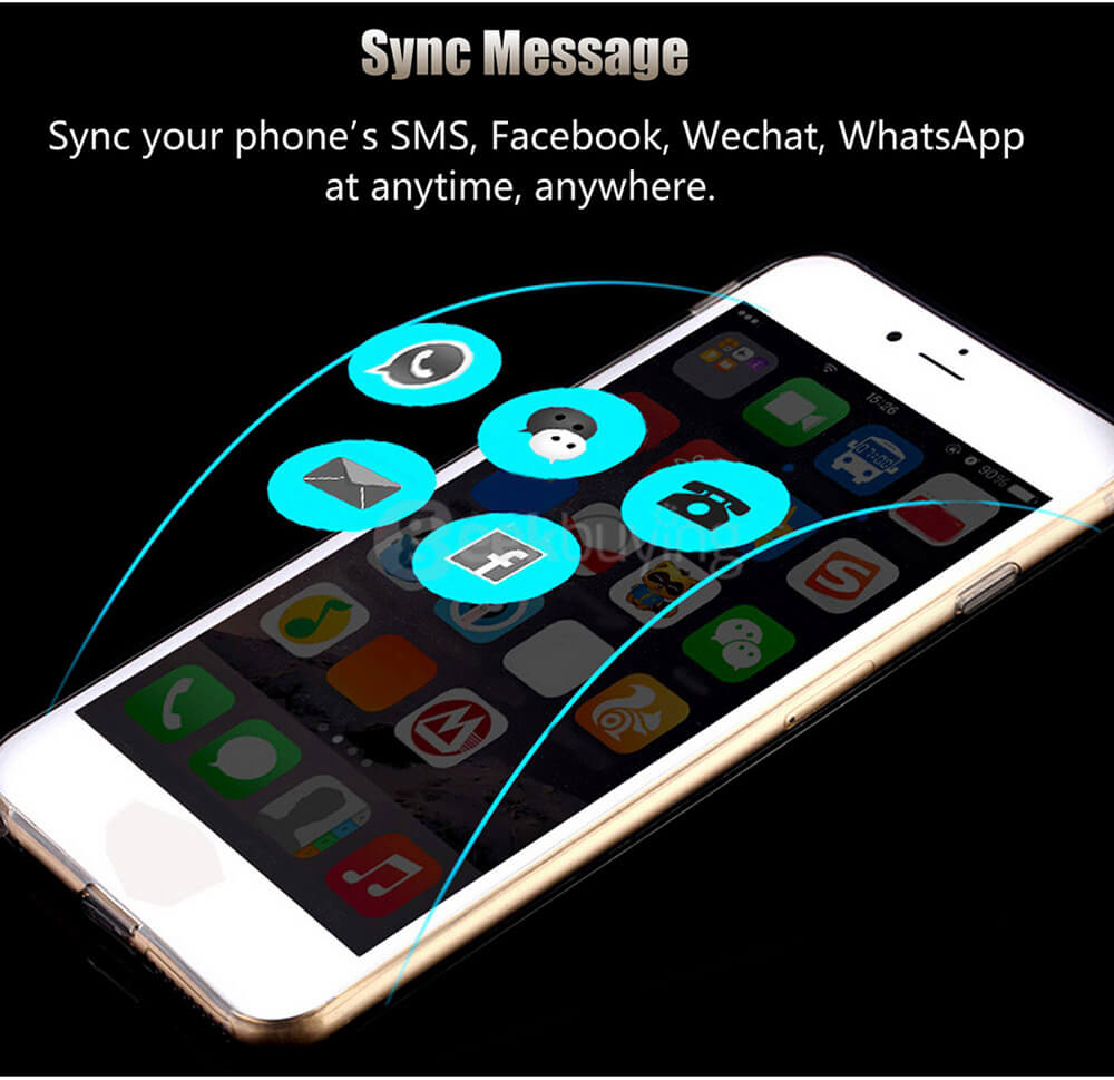 Makibes K88H Smart Bluetooth Watch Heart Rate Monitor Smartwatch MTK2502 Siri Function Gesture Control For iOS Andriod (Stainless Steel Band) - Black