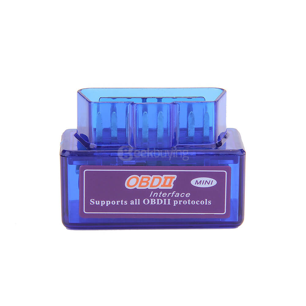 MINI ELM327-K OBDII Bluetooth Car Diagnostic Wireless Transceiver Dongle - Blue