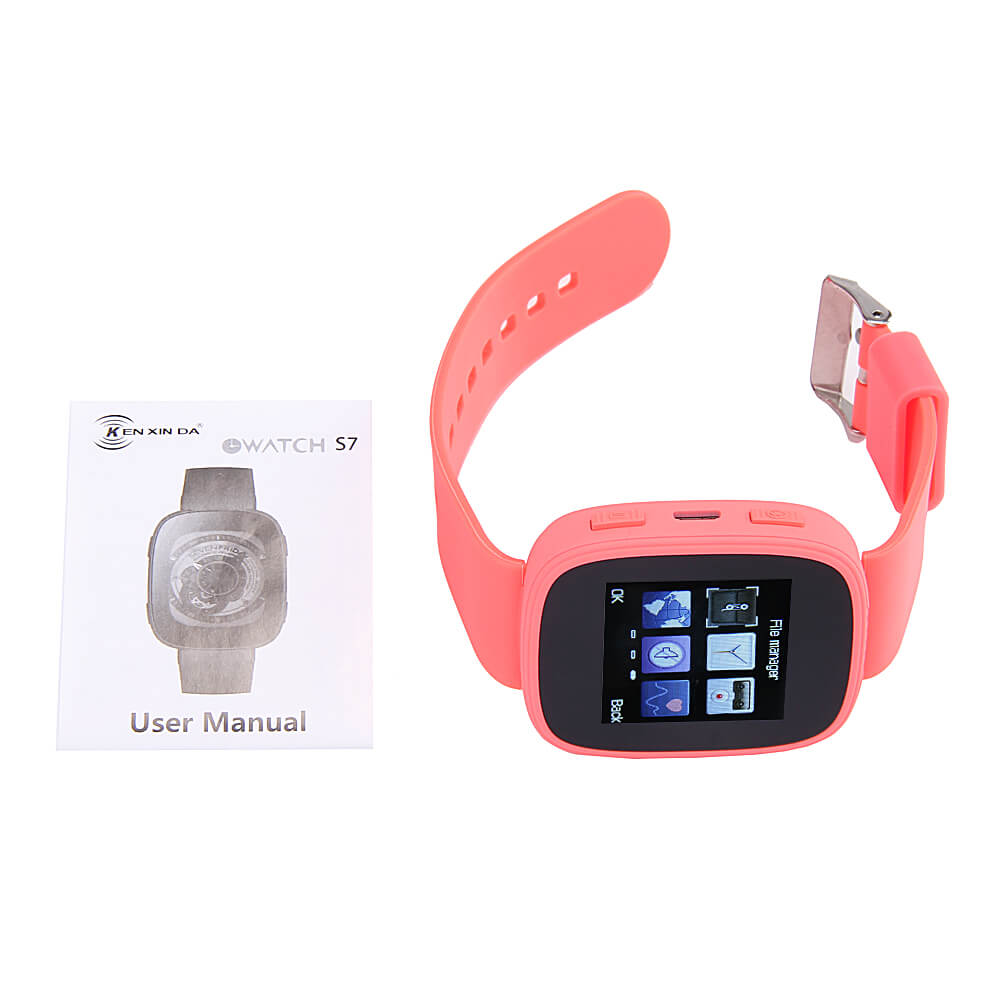 Ken Xin Da S7 Smartwatch Phone Bluetooth GSM SIM Card Heart Rate Monitor Smart Watch 1.54