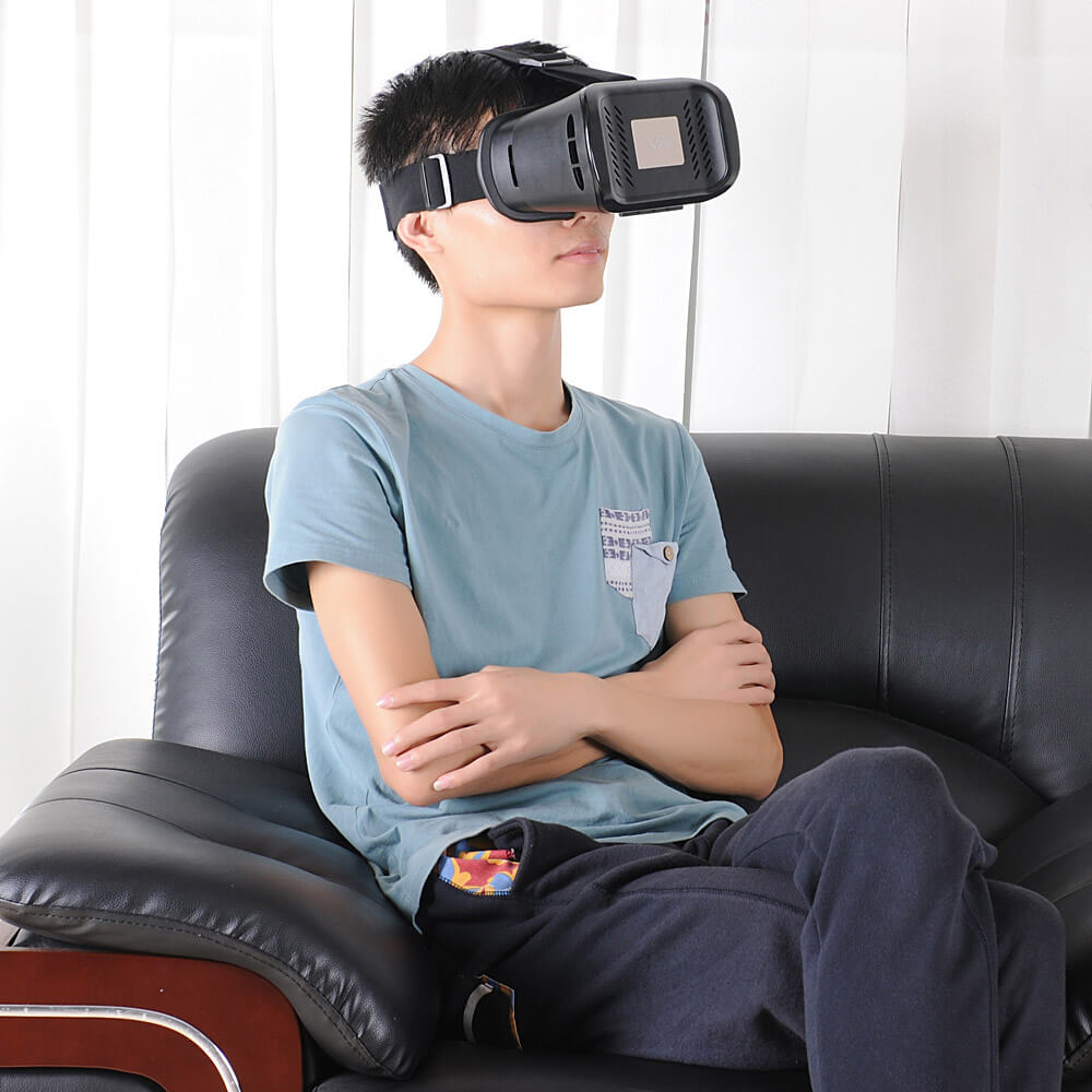 V11 3D Immersive VR Virtual Reality Headset F0V98 IPD Focus Adjustable Magnet Control for 4.0 - 6.0inch Smartphones - Black