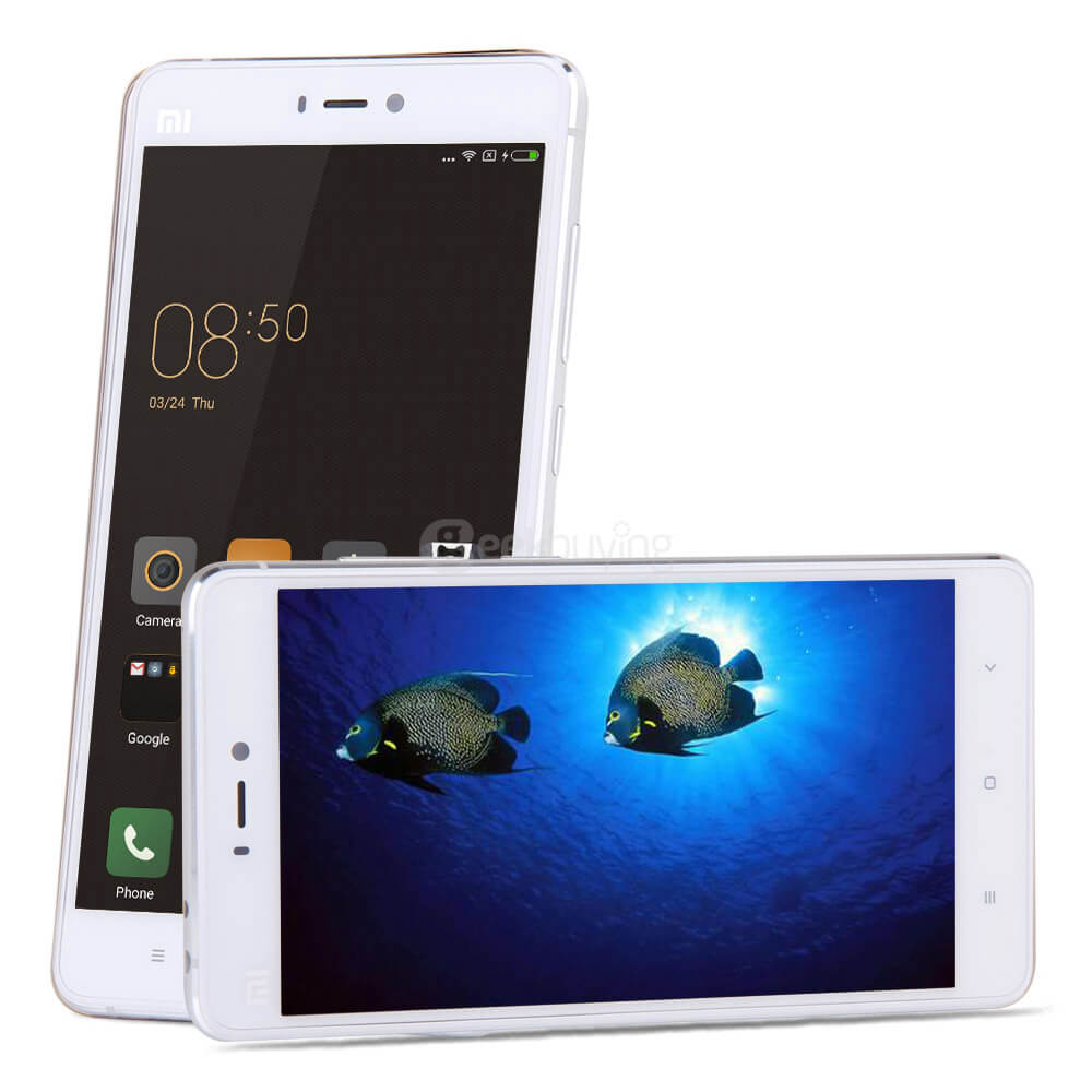 Xiaomi Mi4S /Mi 4S 4G LTE 5.0inch FHD MIVI V7.2 OS 3GB 64GB Smartphone 64-bit Snapdragon 808 Hexa Core 13.0MP Touch ID Type-C QC2.0 - White