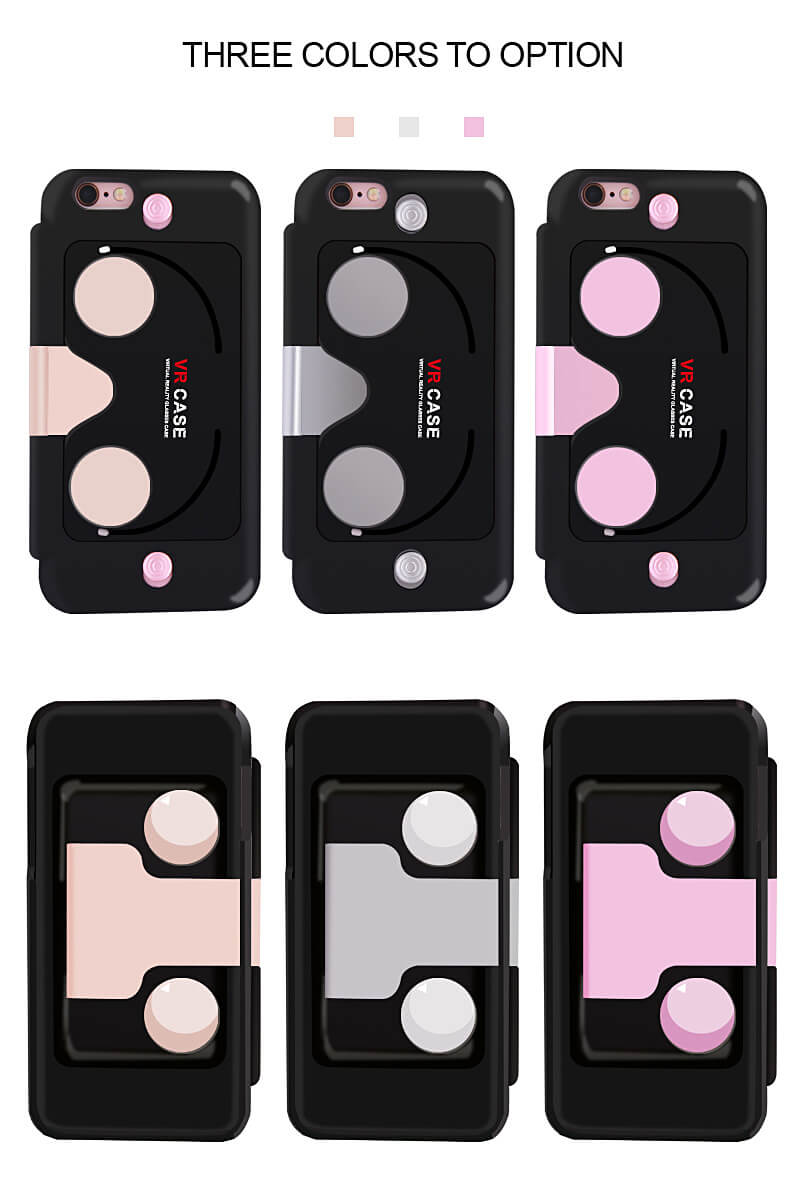 3D VR CASE Virtual Reality VR Box FOV75 VR Lens Cover For Apple iPhone 6 6S Plus - Rose