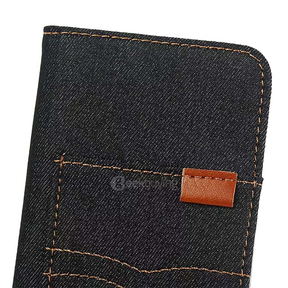 Leather Case For Samsung Galaxy S7 / G930A G9300 Flip Embossed Standing Protective Holster With Pocket- Black