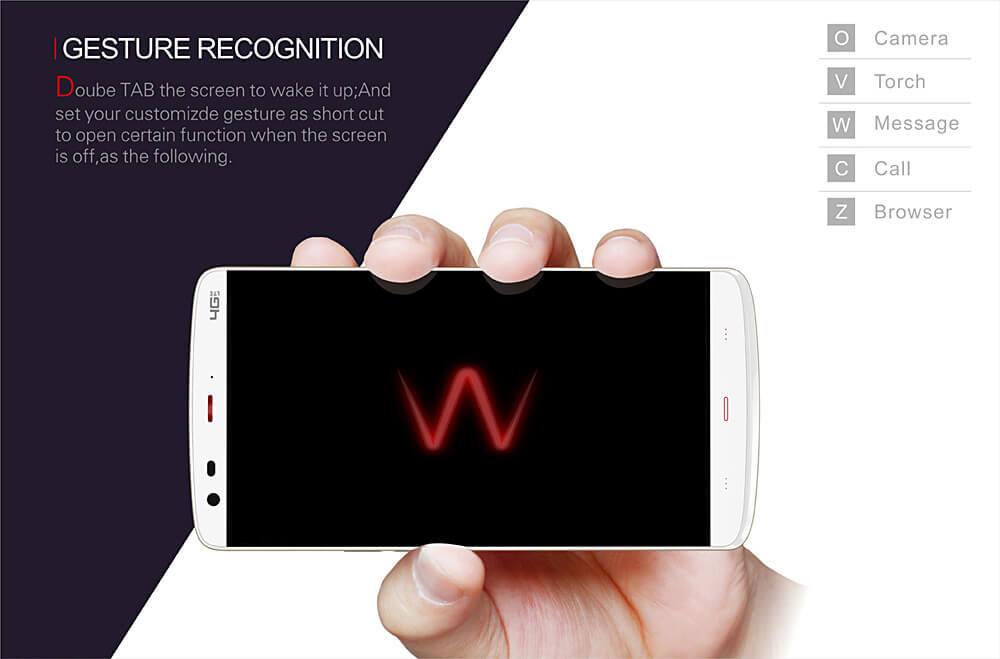 Kingzone Z1 Plus 5.5inch HD JDI Waterproof Screen 64Bit 4G LTE MTK6753 Octa Core 1.3 GHz Android 5.1 Smartphone 13.0MP+13.0MP Camera 2GB 16GB Touch ID OTG - White