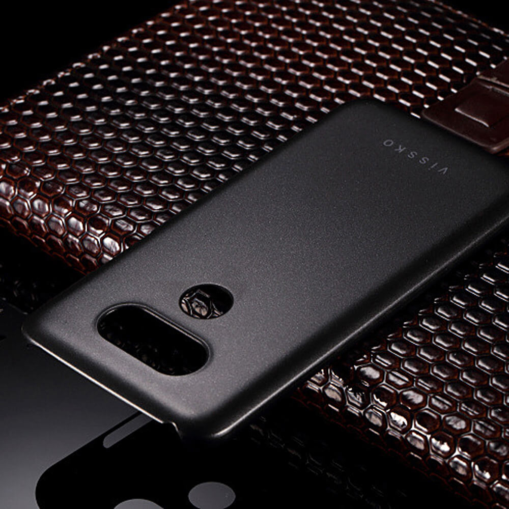 Vissko For LG G5 Phone Case PC Hard Shell Pearly Protective Back Cover - Black