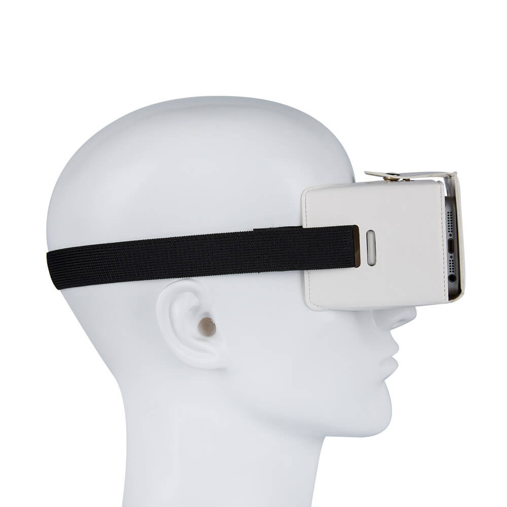 Alex NO1 Immersive 3D VR Virtual Reality Carboad Smart VR Headset FOV60 for 4-5.5 inch Smartphones - White